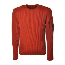 C.P. Company - Cannetté Crewneck - Orange - Sweater - Luxury Exclusive Collection - Avvenice