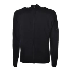 C.P. Company - Cardigan with Front Closure - Black - Sweater - Luxury Exclusive Collection - Avvenice