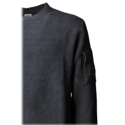 C.P. Company - Chenille Crewneck Pullover - Blue - Sweater - Luxury Exclusive Collection - Avvenice