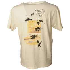 C.P. Company - Cotton T-Shirt With Writing - Cream - T-Shirt - Luxury Exclusive Collection - Avvenice