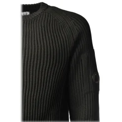 C.P. Company - Crewneck Pullover with Raglan Sleeve - Black - Sweater - Luxury Exclusive Collection - Avvenice