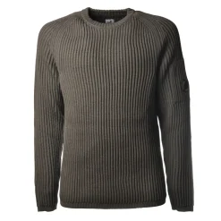 C.P. Company - Crewneck Pullover with Raglan Sleeve - Gray - Sweater - Luxury Exclusive Collection - Avvenice