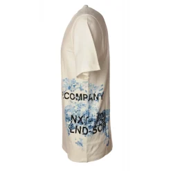 C.P. Company - Crewneck T-Shirt with Side Prints - White - Luxury Exclusive Collection - Avvenice