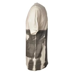 C.P. Company - Crewneck T-Shirt with Front Print - Black and White - Luxury Exclusive Collection - Avvenice