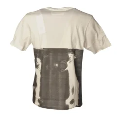 C.P. Company - Crewneck T-Shirt with Front Print - Black and White - Luxury Exclusive Collection - Avvenice