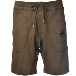 C.P. Company - Fleece Bermuda With Elastic Waistband - Brown - Trousers - Luxury Exclusive Collection - Avvenice