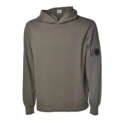 C.P. Company - Hooded Sweatshirt with Logo - Grey - Luxury Exclusive Collection - Avvenice