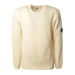 C.P. Company - Long Sleeve Crewneck Sweater - Cream - Sweater - Luxury Exclusive Collection - Avvenice