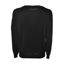 C.P. Company - Long Sleeve Crewneck Cotton Sweater - Black - Pullover - Luxury Exclusive Collection - Avvenice
