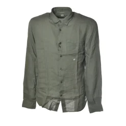 C.P. Company - Mandarin Collar Shirt - Green - Luxury Exclusive Collection - Avvenice