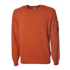 C.P. Company - Pullover Made of Cotton Crepe - Orange - Sweater - Luxury Exclusive Collection - Avvenice