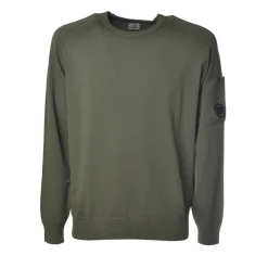 C.P. Company - Pullover Made of Cotton Crepe - Green - Sweater - Luxury Exclusive Collection - Avvenice