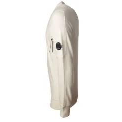 C.P. Company - Raglan Crewneck Sweatshirt - White - Luxury Exclusive Collection - Avvenice