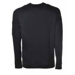 C.P. Company - Sponge Effect Crewneck Sweater - Blue - Sweater - Luxury Exclusive Collection - Avvenice