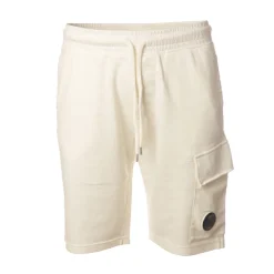 C.P. Company - Sweatshirt Bermuda with Pocket - White - Trousers - Luxury Exclusive Collection - Avvenice