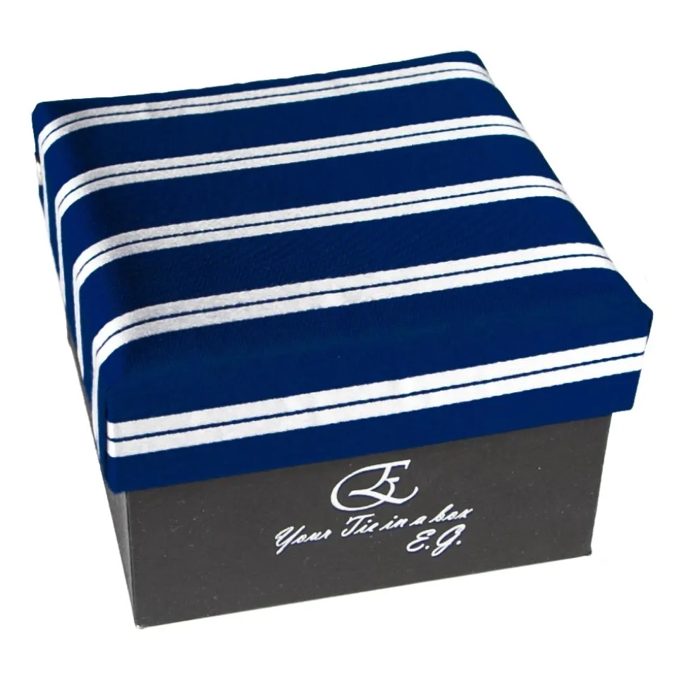 Cravates E.G. - Double Strip Tie - Midnight Blue - Avvenice