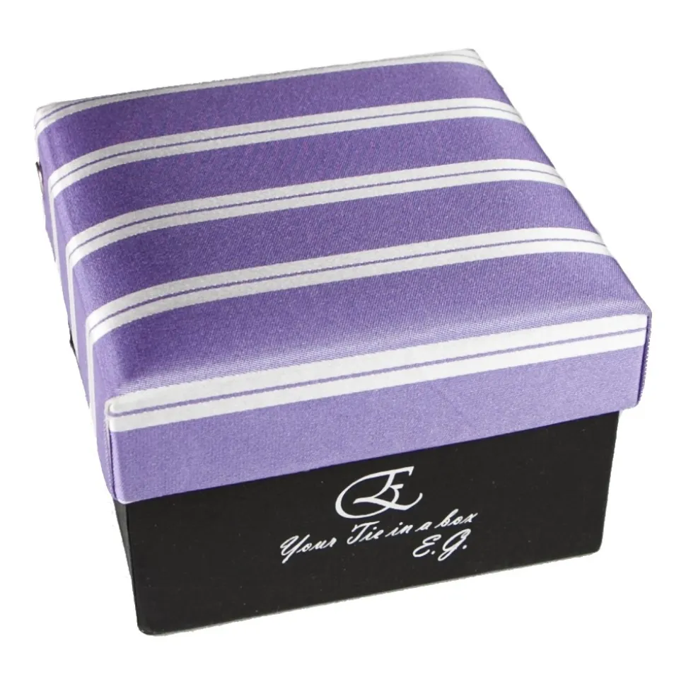 Cravates E.G. - Double Strip Tie - Lilac - Avvenice