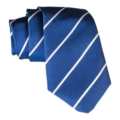 Cravates E.G. - Single Stripe Tie - Cobalt Blue - Avvenice