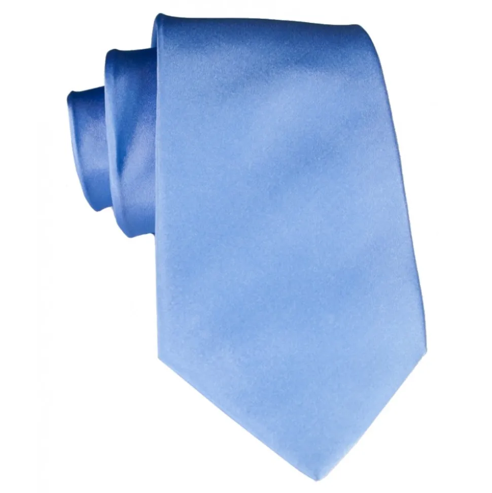 Cravates E.G. - Solid Satin Tie - Royal Blue - Avvenice