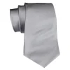 Cravates E.G. - Solid Satin Tie - Ice Gray - Avvenice