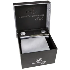 Cravates E.G. - Solid Satin Tie - Ice Gray - Avvenice