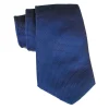 Cravates E.G. - Solid Square Pattern Tie - Midnight Blue - Avvenice