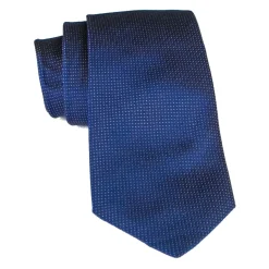 Cravates E.G. - Solid Square Pattern Tie - Midnight Blue - Avvenice