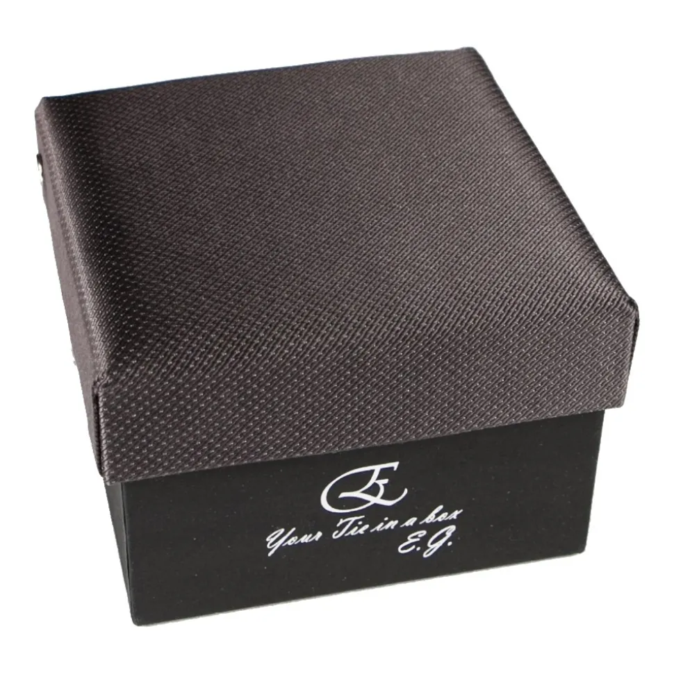 Cravates E.G. - Solid Square Pattern Tie - Dark Brown Maduro Colorado - Avvenice