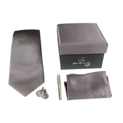 Cravates E.G. - Solid Square Pattern Tie - Dark Brown Maduro Colorado - Avvenice