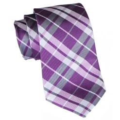 Cravates E.G. - Tartan Tie - Magenta Rose - Avvenice