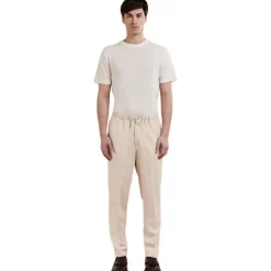 Cruna - Burano Trousers - 1509 - Ecru - Handmade in Italy - Luxury High Quality Collection - Avvenice