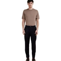 Cruna - Burano Trousers - 1516 - Night Blue - Handmade in Italy - Luxury High Quality Collection - Avvenice