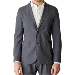 Cruna - Chelsea Fresh Wool Jacket - 560 - Medium Grey - Handmade in Italy - Luxury High Quality Jacket - Avvenice