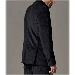 Cruna - Chelsea Jacket in Corduroy - 611 - Night Blue - Handmade in Italy - Luxury High Quality Jacket - Avvenice