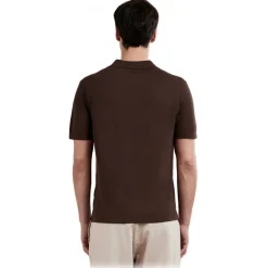 Cruna - Levante Polo Shirt - 1531 - Dark Brown - Handmade in Italy - Luxury High Quality Collection - Avvenice