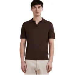 Cruna - Levante Polo Shirt - 1531 - Dark Brown - Handmade in Italy - Luxury High Quality Collection - Avvenice