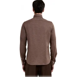 Cruna - Manhattan Shirt - 1526 - Chocolate - Handmade in Italy - Luxury High Quality Collection - Avvenice