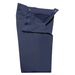 Cruna - Marais Trousers in Cotton - 510 - Blue - Handmade in Italy - Luxury High Quality Pants - Avvenice