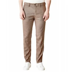 Cruna - Marais Trousers in Linen - 540 - Moro - Handmade in Italy - Luxury High Quality Pants - Avvenice