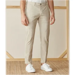 Cruna - Marais Trousers in Cotton - 510 - ECRU - Handmade in Italy - Luxury High Quality Pants - Avvenice