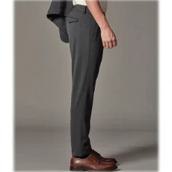 Cruna - Marais Trousers in Tech Wool - 648 - Slate - Handmade in Italy - Luxury High Quality Pants - Avvenice