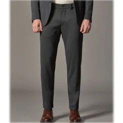 Cruna - Marais Trousers in Tech Wool - 648 - Slate - Handmade in Italy - Luxury High Quality Pants - Avvenice