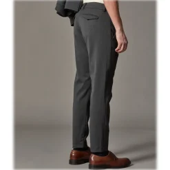 Cruna - Marais Trousers in Tech Wool - 648 - Slate - Handmade in Italy - Luxury High Quality Pants - Avvenice
