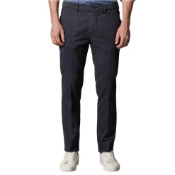 Cruna - Marais Trousers in Cotton Drill - 600 - Night Blue - Handmade in Italy - Luxury High Quality Pants - Avvenice