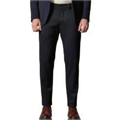 Cruna - Marais Trousers in Tech Wool - 648 - Night Blue - Handmade in Italy - Luxury High Quality Pants - Avvenice