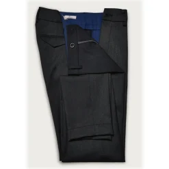 Cruna - Marais Trousers in Tech Wool - 648 - Night Blue - Handmade in Italy - Luxury High Quality Pants - Avvenice