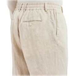 Cruna - Mitte Trousers - 1510 - Ecru - Handmade in Italy - Luxury High Quality Collection - Avvenice