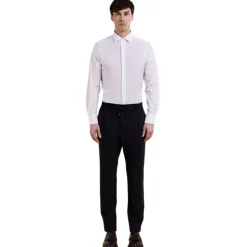 Cruna - Mitte Trousers - 1517 - Night Blue - Handmade in Italy - Luxury High Quality Collection - Avvenice