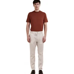 Cruna - Mitte Trousers - 1512 - Sesame - Handmade in Italy - Luxury High Quality Collection - Avvenice