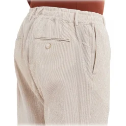 Cruna - Mitte Trousers - 1512 - Sesame - Handmade in Italy - Luxury High Quality Collection - Avvenice